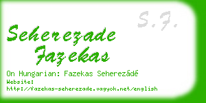 seherezade fazekas business card